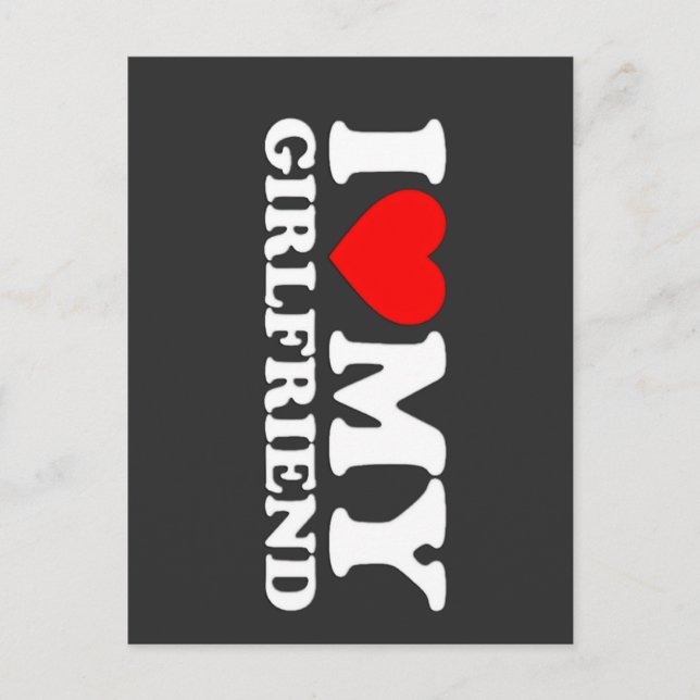 Jag hjärta min flickvän vykort (Framsida)