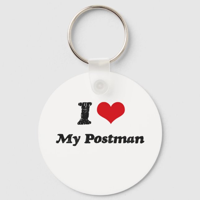 Jag hjärta min Postman Nyckelring (Framsida)