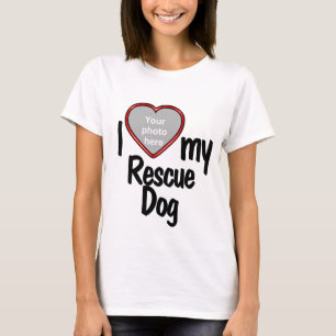 Jag hjärta min Rädding Hund - din huss foto T Shirt