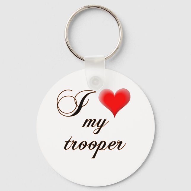 Jag "hjärta" min trooper nyckelring (Framsida)
