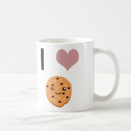 Jag hjärta Oatmjöl Cookies Kaffemugg
