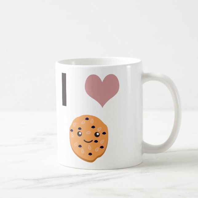 Jag hjärta Oatmjöl Cookies Kaffemugg (Höger)