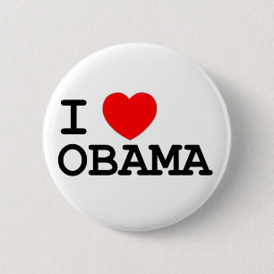 Jag hjärta Obama klämmer fast Knapp