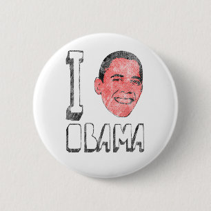 Jag hjärta Obama knäppas Knapp