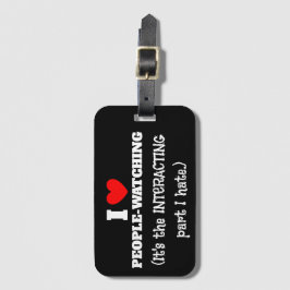 Jag (hjärta) Personer som tittar på, interagerar m Bagagebricka