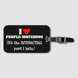 Jag (hjärta) Personer som tittar på, interagerar m Bagagebricka