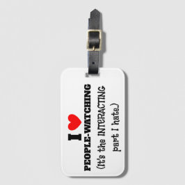 Jag (hjärta) Personer som tittar på, interagerar m Bagagebricka