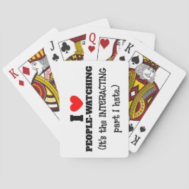 Jag (hjärta) Personer som tittar på, interagerar m Casinokort