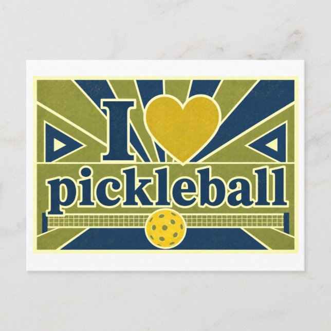 "Jag [Hjärta] Pickleball" Vykort (Framsida)