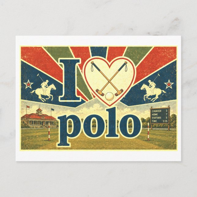"Jag [Hjärta] Polo" Vykort (Framsida)