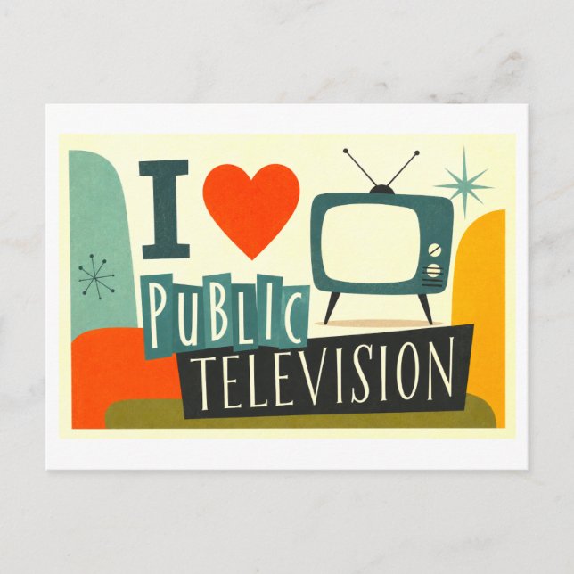 Jag [Hjärta] Public Television Vykort (Framsida)