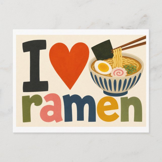"Jag [Hjärta] Ramen" Vykort (Framsida)