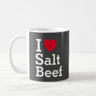 Jag hjärta Salt Beef med Newfoundland flagga Kaffemugg