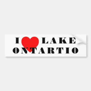 Jag hjärta sjö Ontario Bildekal