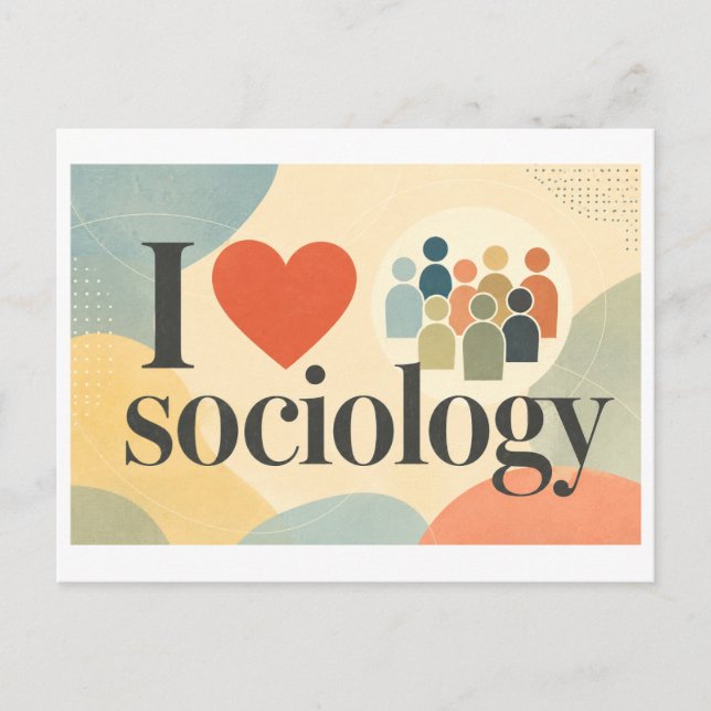 "Jag [Hjärta] Sociologi" Vykort (Framsida)