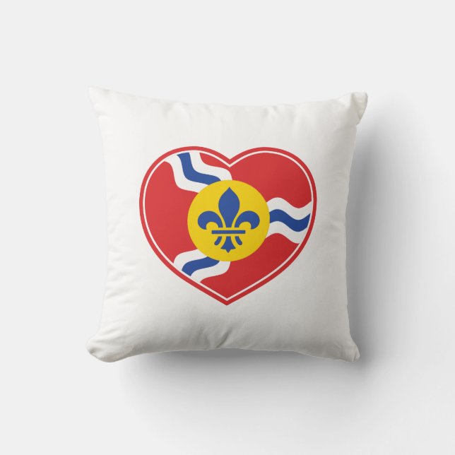 Jag hjärta STL, den St Louis flagga kudder Kudde (Framsida)
