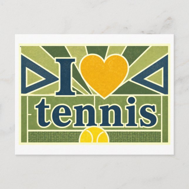 "Jag [Hjärta] Tennis" Vykort (Framsida)
