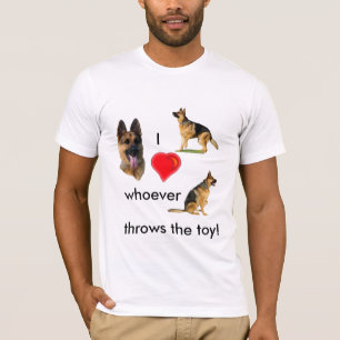 Jag hjärta vem som kastar leksaken t-shirt