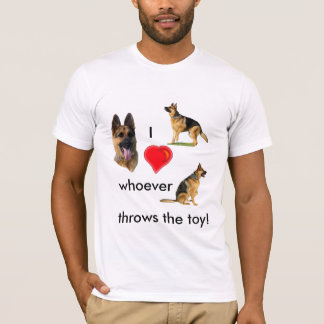 Jag hjärta vem som kastar leksaken t-shirt