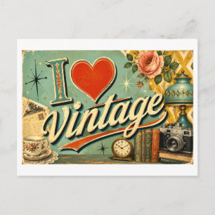 "Jag [Hjärta] Vintage" Vykort