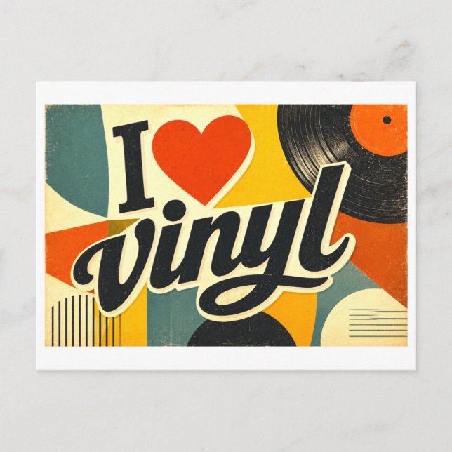 Jag [Hjärta] Vinyl Vykort (Framsida)