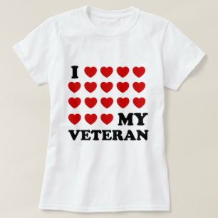 Jag (hjärtan) min veteran tee shirt