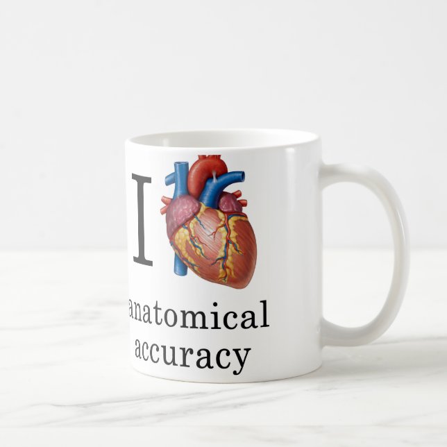 Jag Hjärtar Anatomisk Noggrannhet Mugg (Höger)