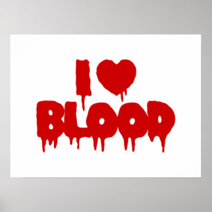 JAG HJÄRTAR BLODPOSTER [KÄRLEK] POSTER