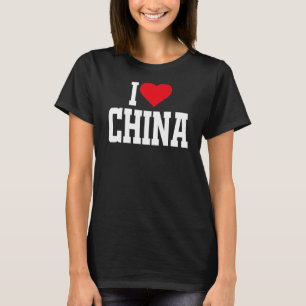 Jag Hjärtar China med rött hjärta I kärlek China 1 T Shirt