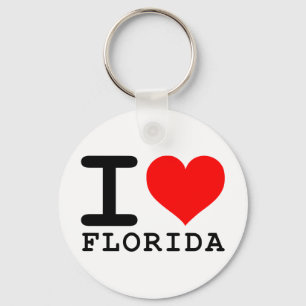 Jag Hjärtar Florida Nyckelring