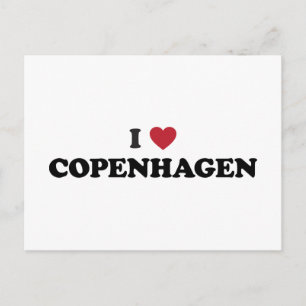 Jag Hjärtar KöpenhamnsDanmark Vykort