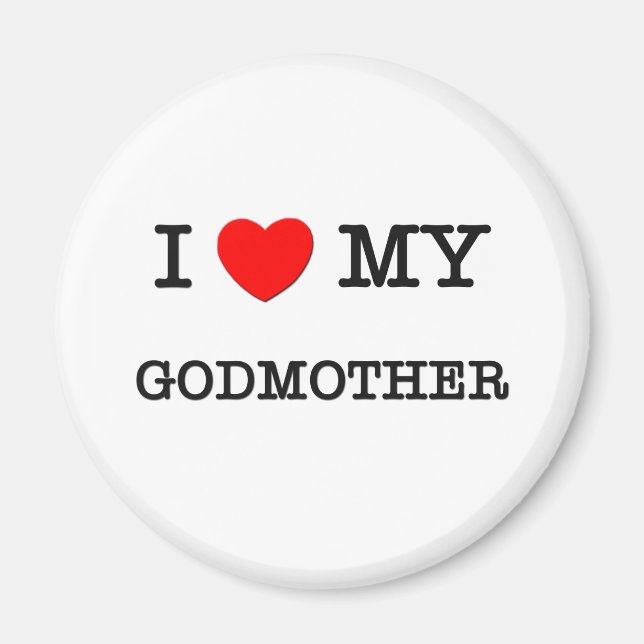 JAG Hjärtar min GODMOTHER Magnet (Framsidan)