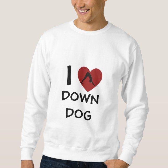 Jag Hjärtar ner Hund - Yoga Sweatshirt (Framsida)