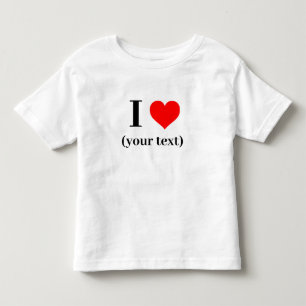 JAG HJÄRTAR! Småbarn Bra Jersey T-Shirt - White