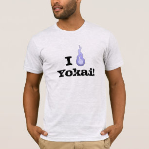 Jag Hjärtar Yokai! Hitodama Fireball T Shirt