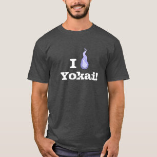 Jag Hjärtar Yokai! Hitodama Fireball T Shirt