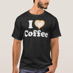 Jag Hjärtkaffe Lute Art Barista Cappuc T Shirt