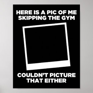 Jag hoppar över Gym Workout Funny Bodybuild Poster