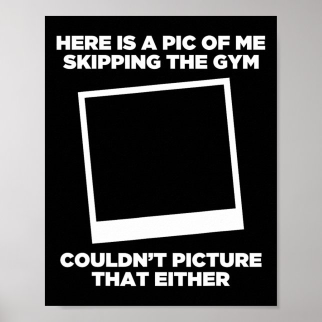 Jag hoppar över Gym Workout Funny Bodybuild Poster (Framsidan)