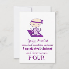 Jag hoppar över påhitt för yoga babe-födelsedagen inbjudningar