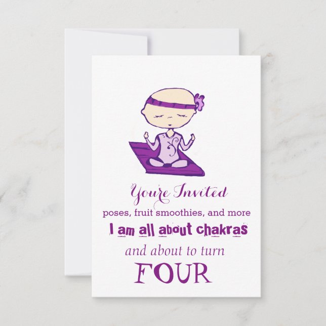 Jag hoppar över påhitt för yoga babe-födelsedagen inbjudningar (Framsida)