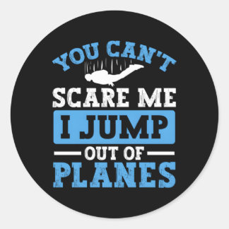 Jag hoppar ut från Flygplan för Skydivers och fall Runt Klistermärke