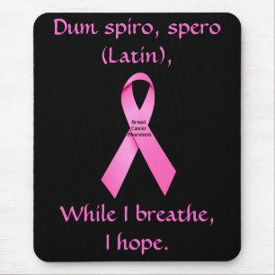 Jag hoppas att bröstcancermedvetande Mousepad Musmatta