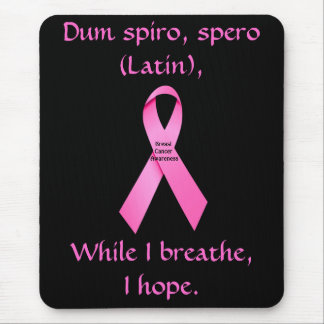 Jag hoppas att bröstcancermedvetande Mousepad Musmatta