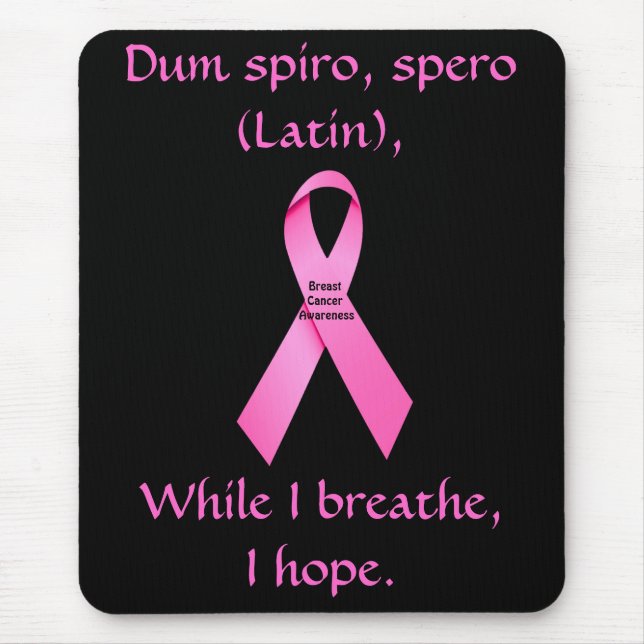 Jag hoppas att bröstcancermedvetande Mousepad Musmatta (Framsidan)