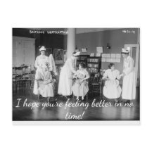 Jag hoppas att du mår bättre snart vykort