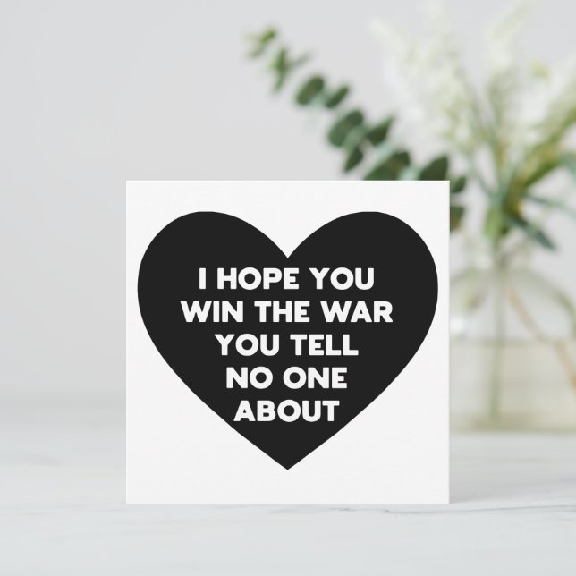Jag hoppas att du vinner krig som du inte berättar (Stående Fram)