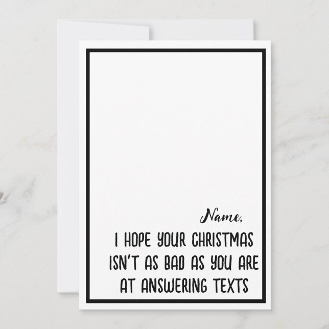 Jag hoppas att julen inte är lika dålig, rolig sar (Framsida)