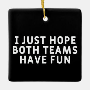 Jag hoppas bara att båda grupperna har Roligt Julgransprydnad Keramik