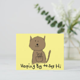 Jag hoppas på att få säga hej Kangaroo-vykort Vykort